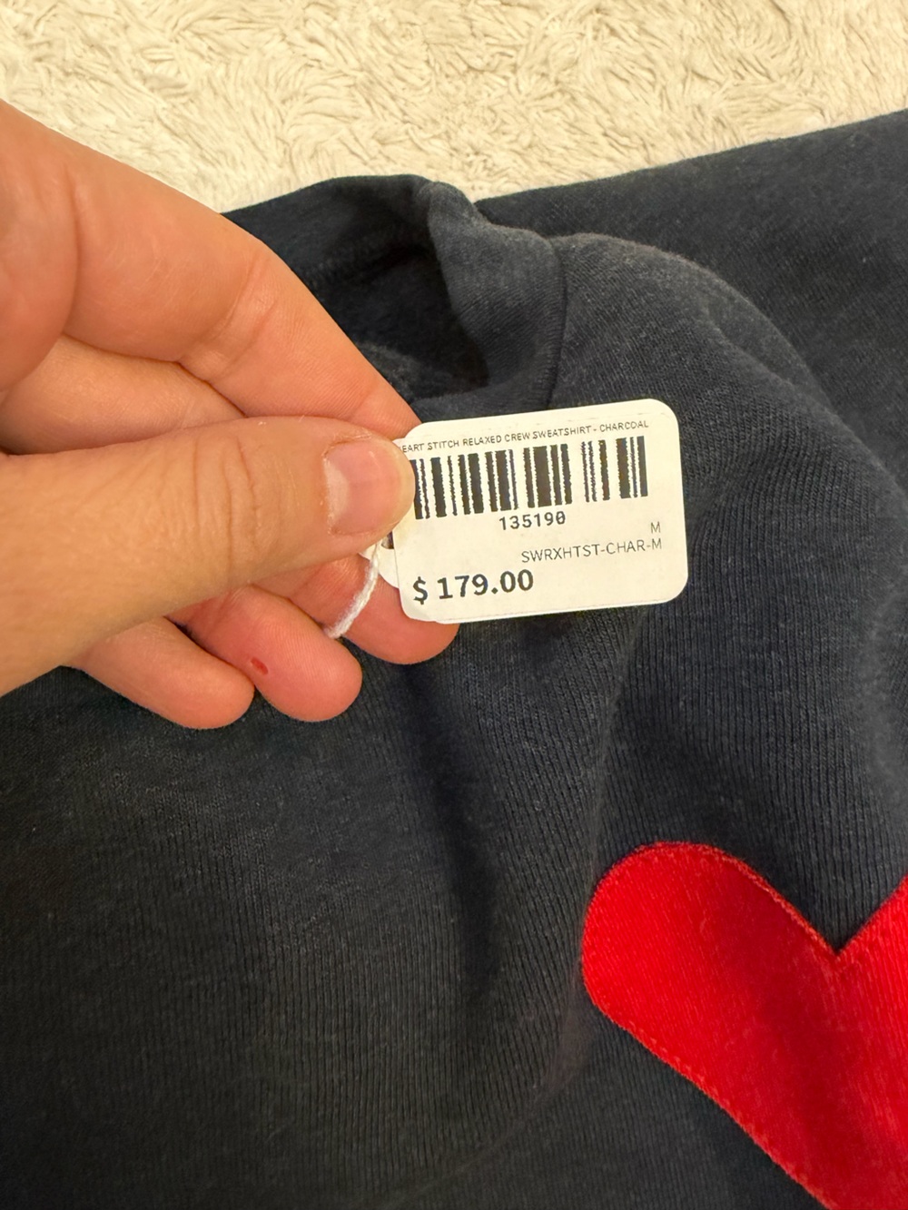 NWT Qviator Nation Heart Crew sweatshirt - Picture 5 of 6